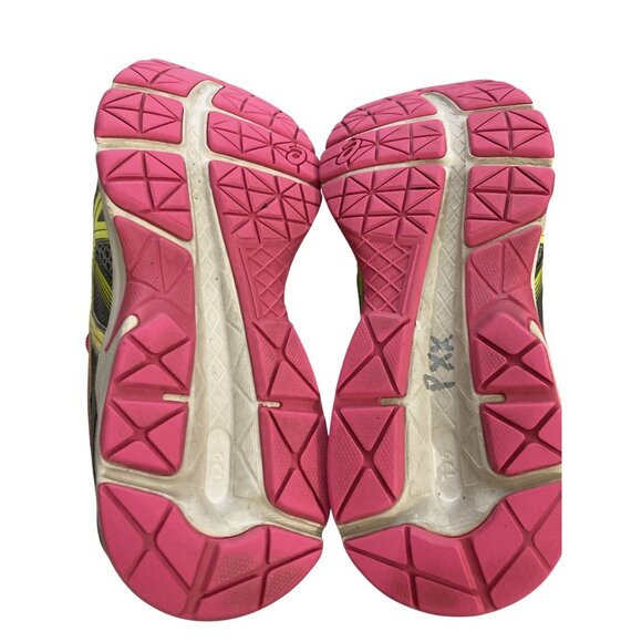 Asics t5f9n Women Size 8.5 Gray Yellow Pink Gel-Contend 3 Running sneaker Shoes - Picture 7 of 8